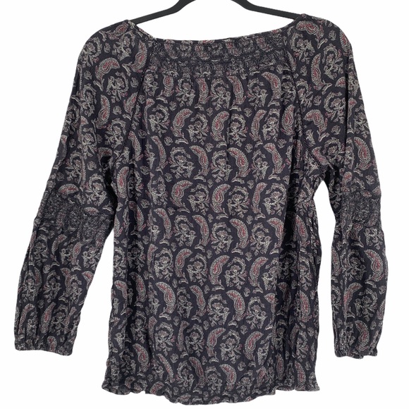 American Eagle Blouse Top Paisley Boho Large - Picture 2 of 8